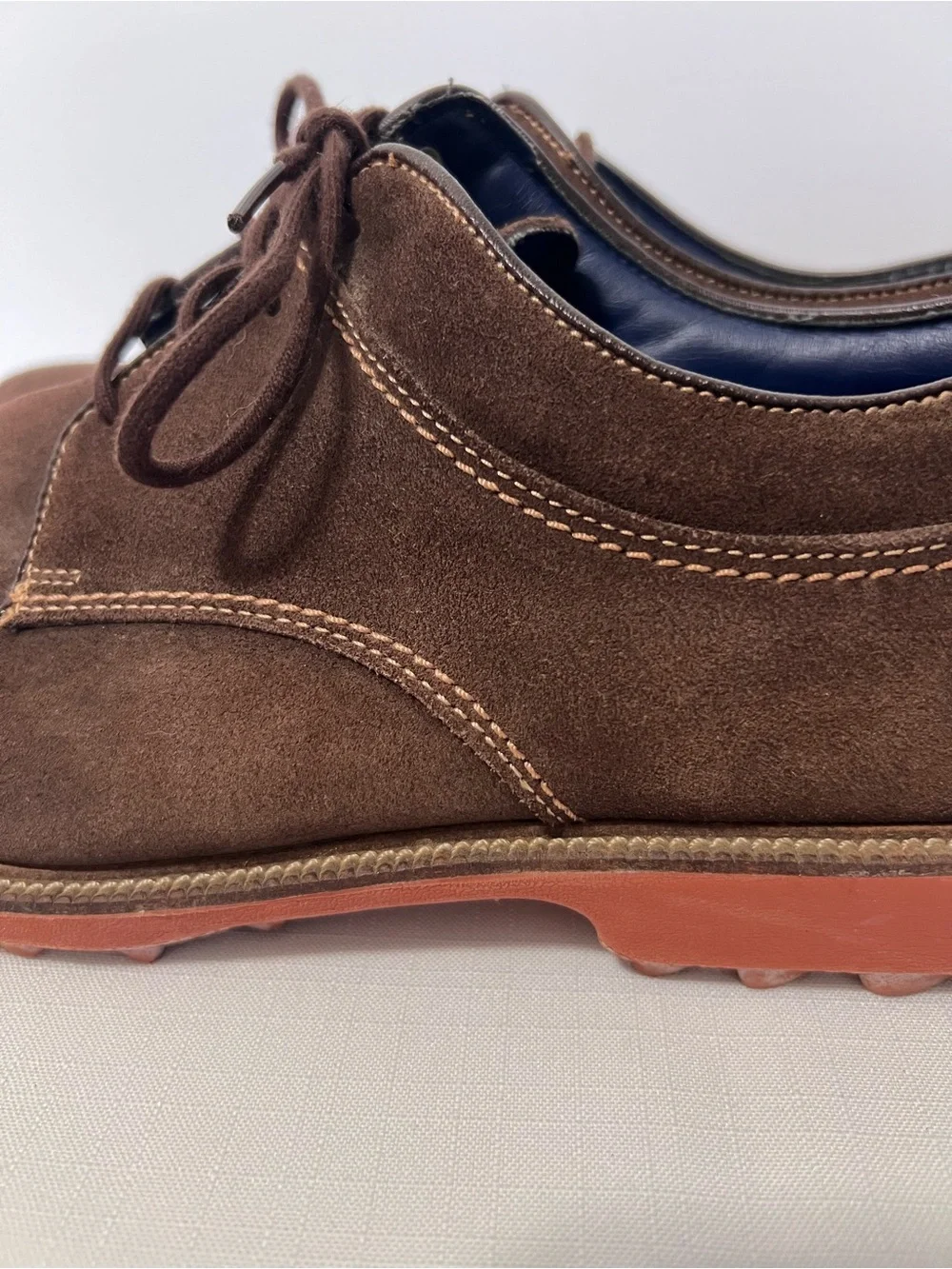 FootJoy Brown Suede Leather Club Casual Spikeless Golf Dress Shoes Size 11.5